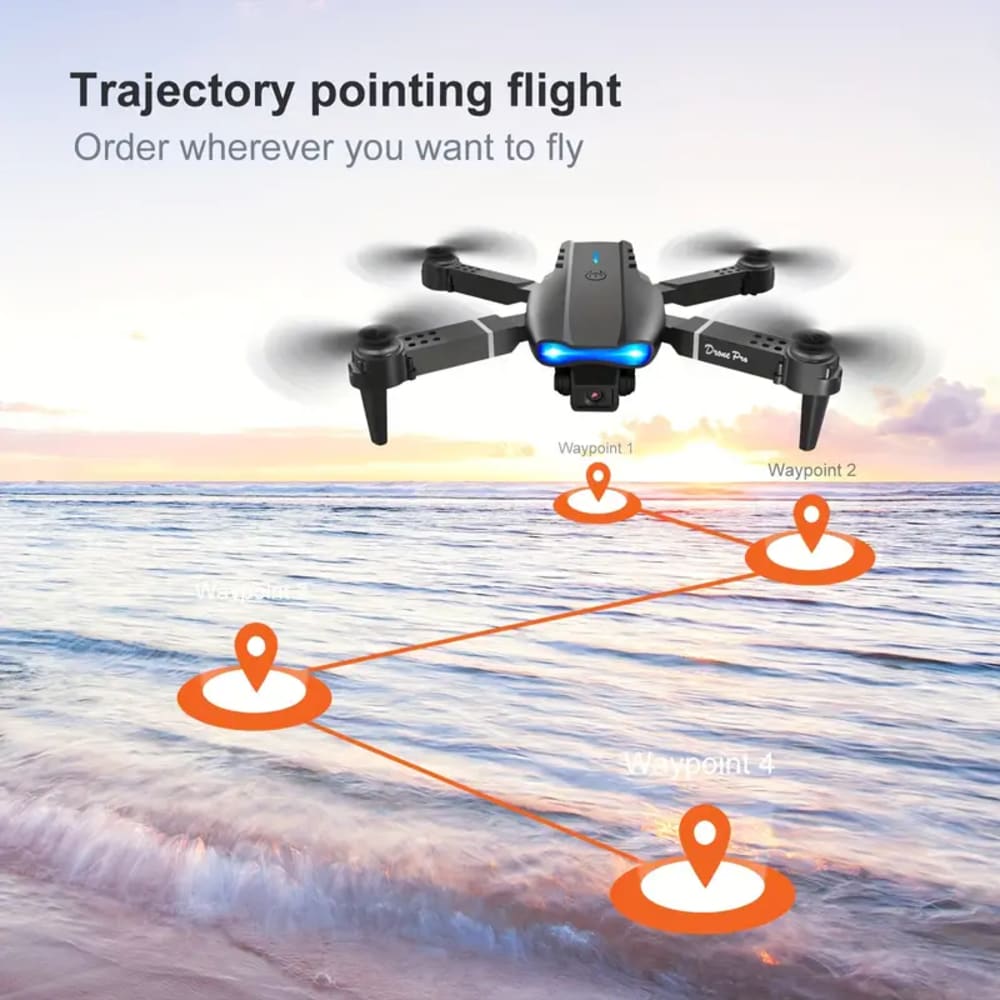 E99 Pro Drone With HD Camera WiFi FPV HD Dual Foldable RC Quadcopter